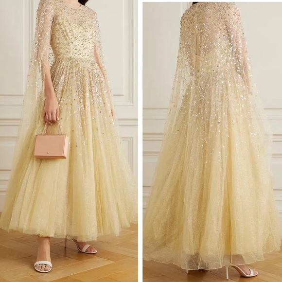 rose gold long sleeve quinceanera dresses Rose Gold Floral Quince Gown Sweet 16 Dress with Cape 67434B – Viniodress main image 0
